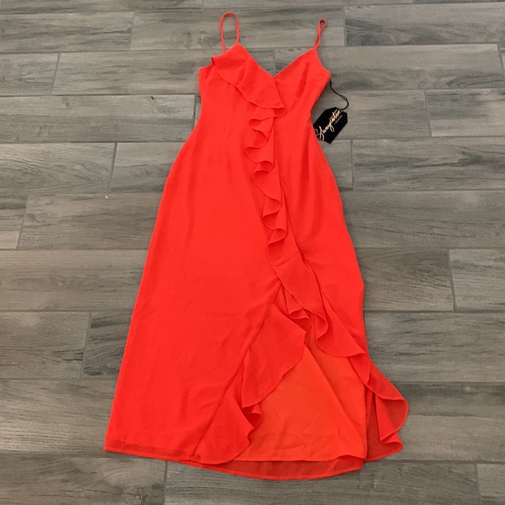 Shaycation X REVOLVE Grace Midi Dress in Blood Orange - Picture 4 of 8